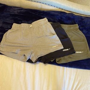 3 pairs of high waist Gymshark shorts